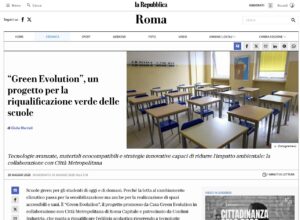 Su La Repubblica si parla di Casa Green Evolution e del Progetto Green Evolution presentato a Palazzo Valentini.